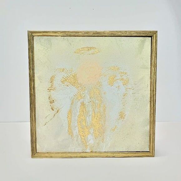 Kasey Hope Be Still Angel Gold Embellished Mini Framed Canvas - Picture 1 of 9